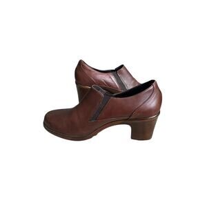 Dansko 42 Brown Leather Stacked Heel Women’s Shoes Business Casual